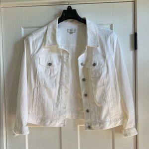 LOFT Classic White Jean Jacket